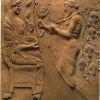 Pinax con Persefone e Dioniso